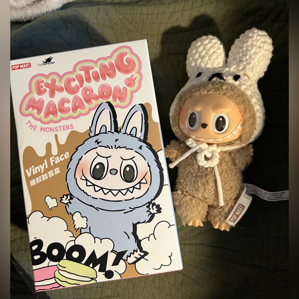 Pop Mart Exciting Macaron Vinyl Face Doll - Brown and Cream